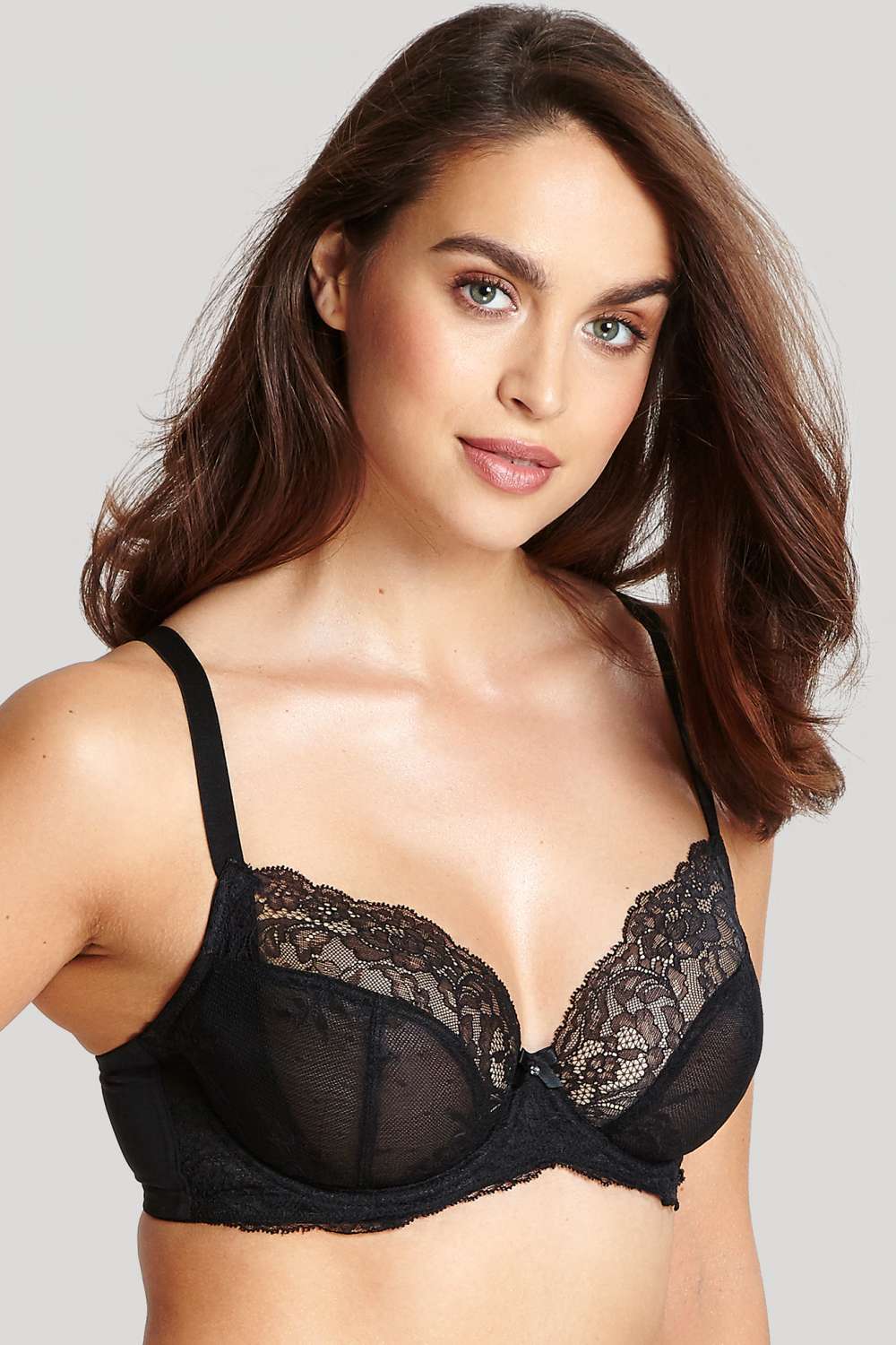 30F Bra Size in Black Envy by Panache Four Section Cup, Lace Cup and Multi  Section Cups Bras