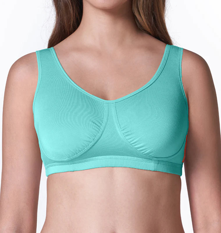 Buy BLOSSOM Women Cotton Non Padded Bra with Nipple Concealer [WRAP Around]  Skin at