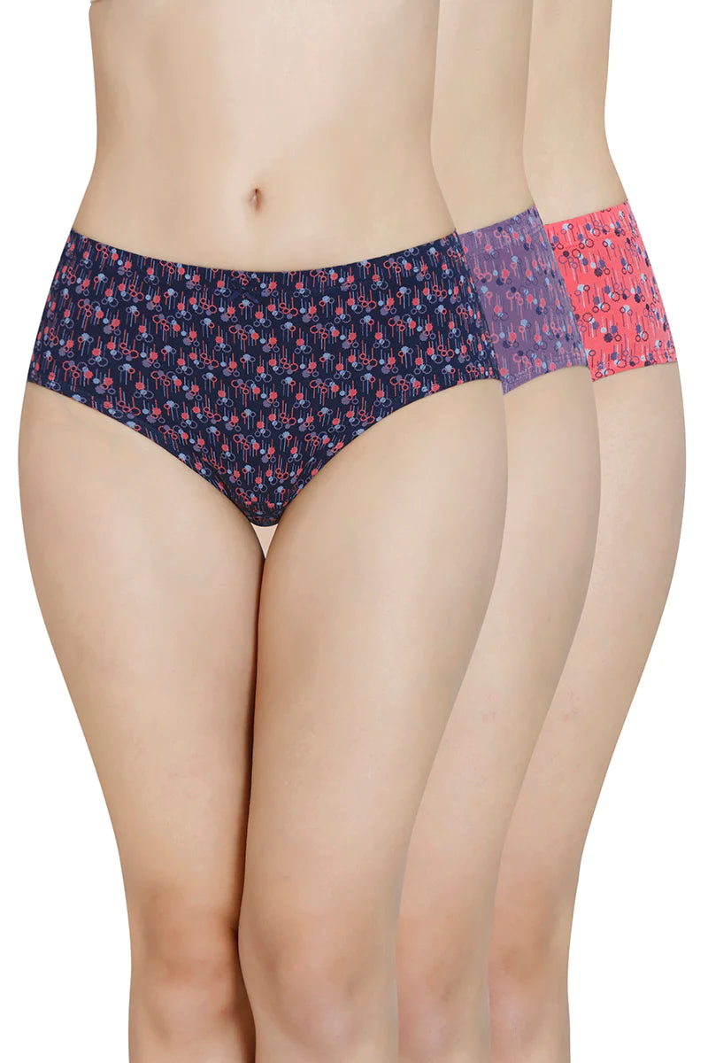 BeautyIn Women's Cotton Panties Underwear Comfort Lace Trim Hipster Pack of  5 