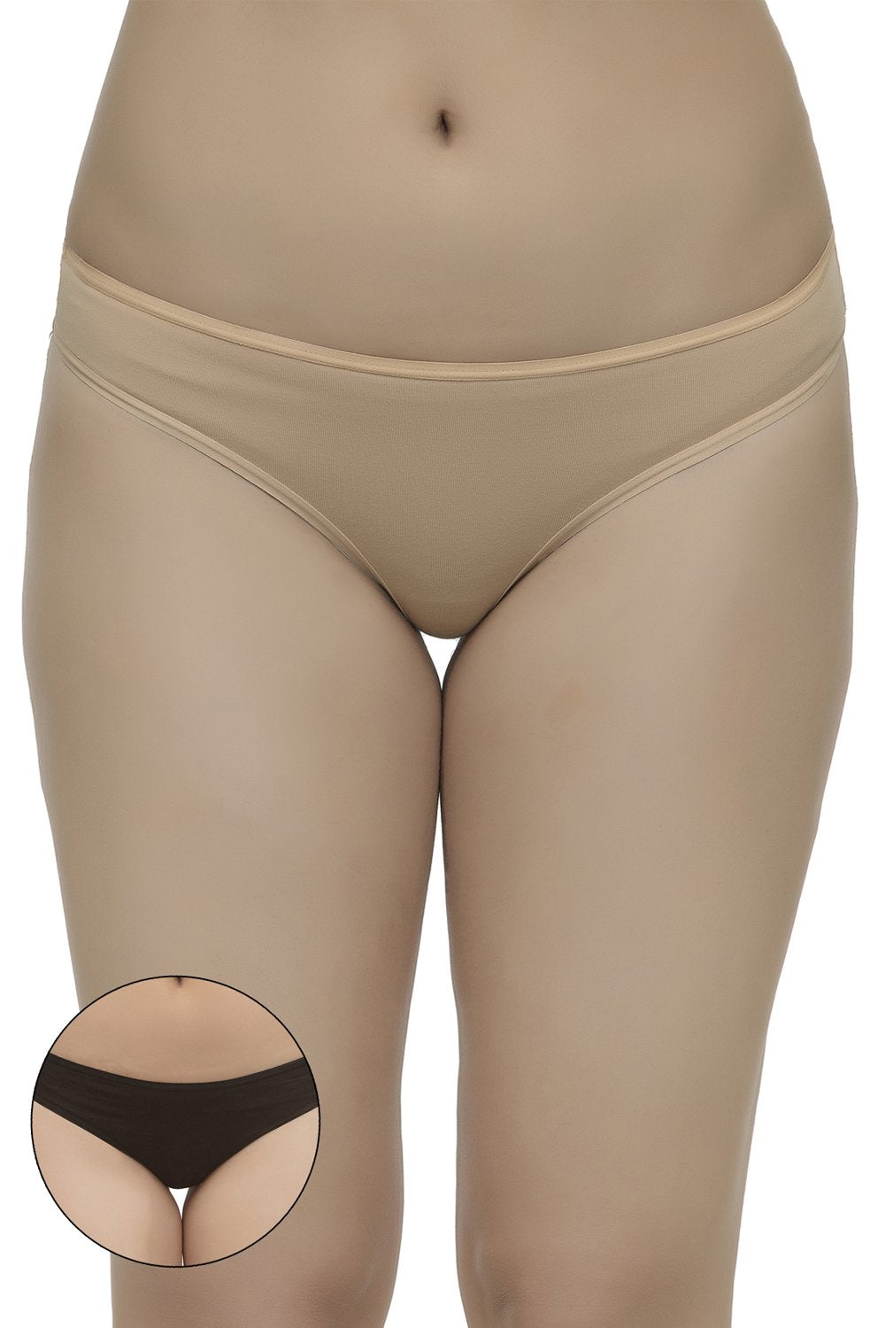 Essentials Women's Seamless Bonded Stretch Thong Underwear, Pack of 4