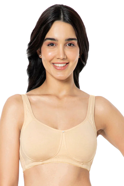 Buy AMANTE White Cotton Non-Wired Non-Padded Women's Beginners Bra