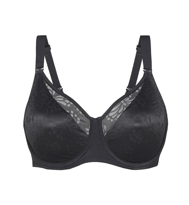 Triumph International Women's Synthetic Padded Wire Free Full Coverage Bra  Black,Size 36C