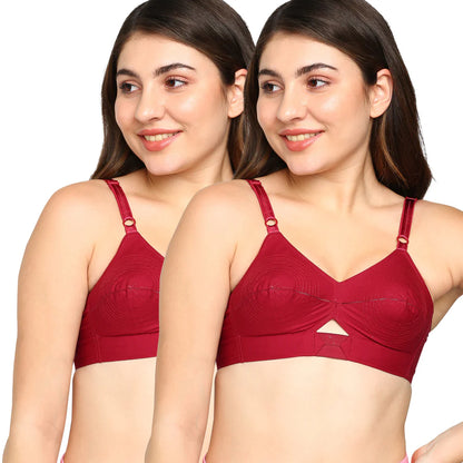 Priyasajini Twin Pack (2 Piece) Bra Blossom non - padded bra, Non Padded, non wired, non wired bra - bare essentials