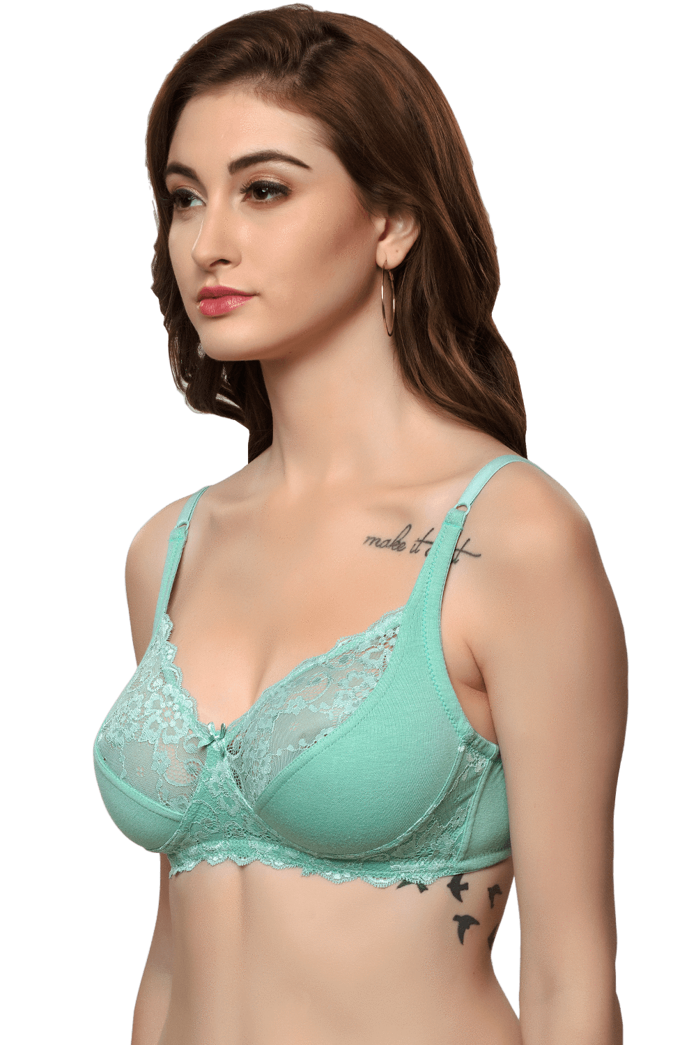Buy InnerSense Organic Cotton Anti Microbial Padded Bra - Blue at Rs.1011  online