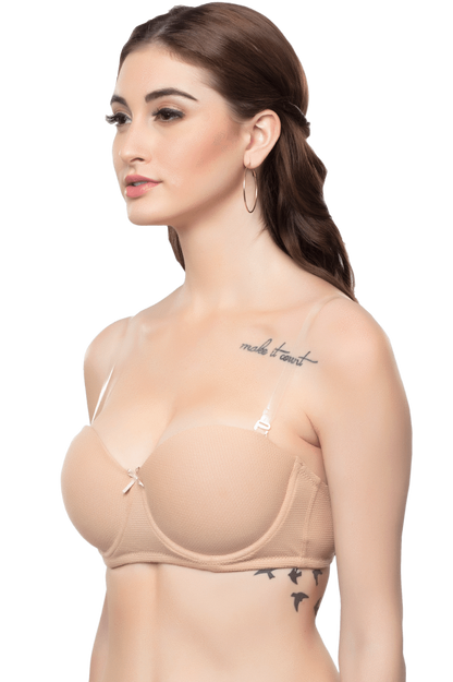  Inner Sense Organic Cotton Underwired Strapless Lightly Padded  Bra ISB102-Black- : Clothing, Shoes & Jewelry