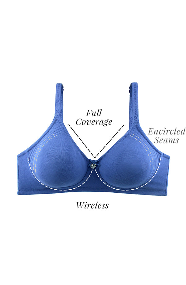 Encircled in stitches and mildly cushioned on the sides, this bra is for  firm shape and full coverage. The cup of the bra has been…