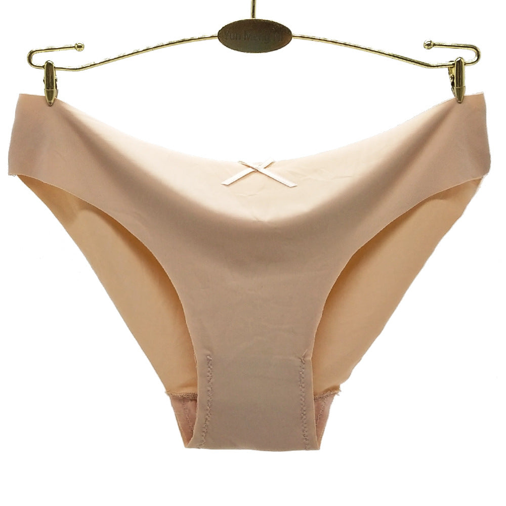 Women Ice Silk Panties Ultra-Thin Quick Dry Briefs One Piece