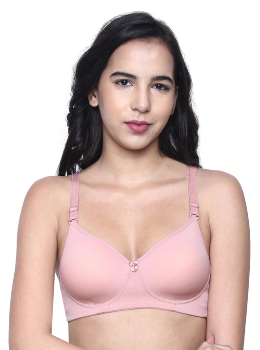 Women's Non Padded Non Wired Full Coverage Bra with No Spillage-ELSA