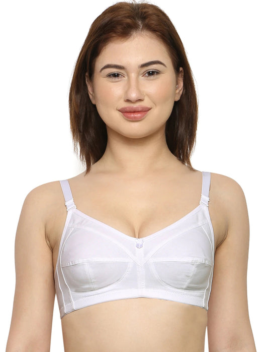 Women's Non Padded Non Wired Full Coverage Bra with No Spillage-ELSA