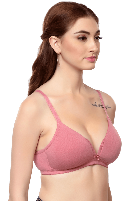 Buy Inner Sense Soft Organic Cotton Bamboo Encircled Bra I Everyday Cotton  Bra for Women Non Padded, Wirefree, Full Coverage - Side Support Shaper  ISB057-Skin at