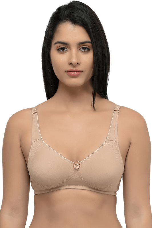 Buy Amante Padded Non Wired Full Coverage Lace Bra Bra - Cinder