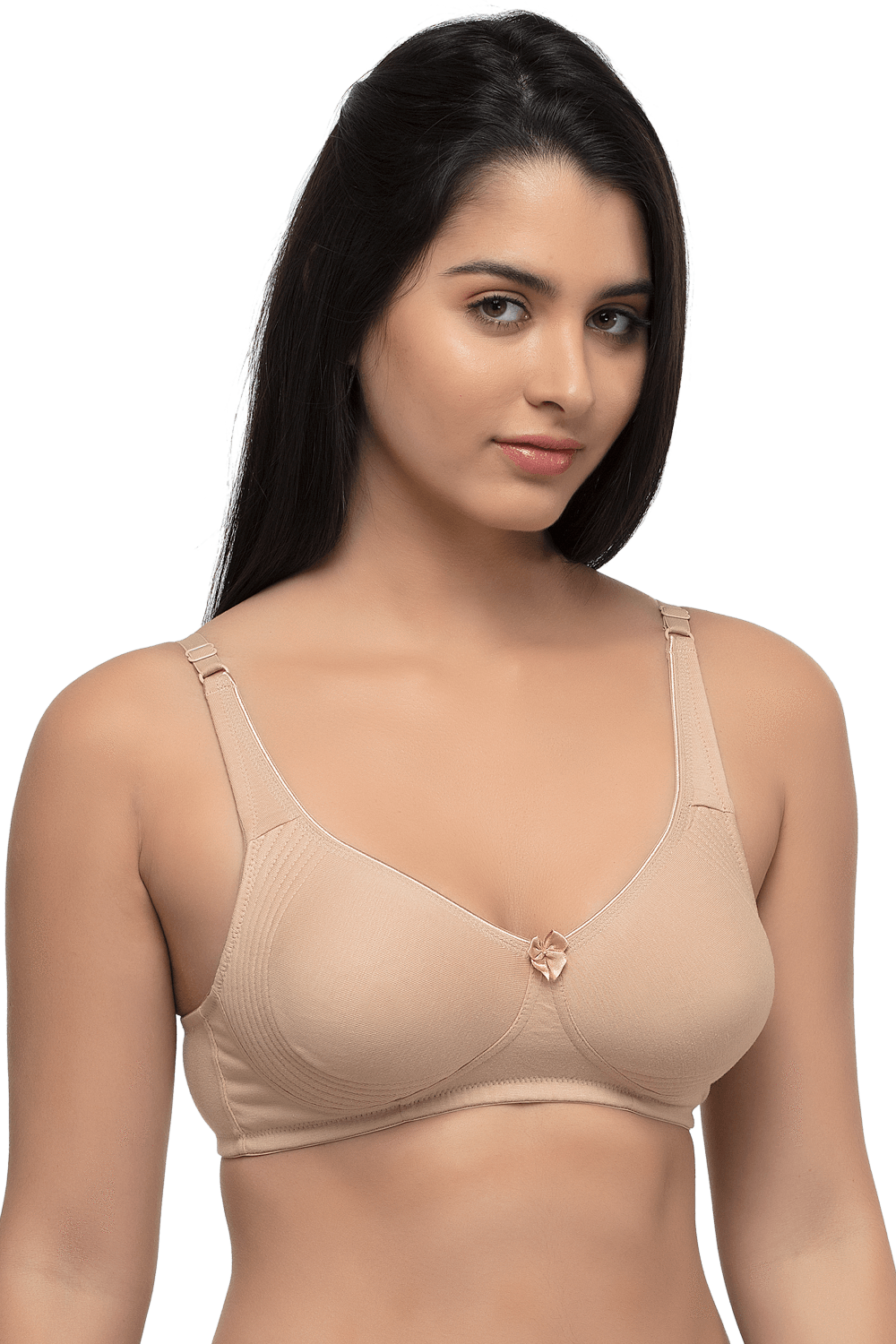 Buy Inner Sense Organic Cotton Antimicrobial Laced Non-Padded Bra - Green  online