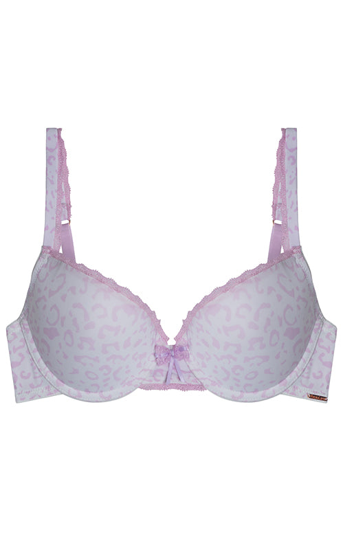 Leopard Print Cotton Padded Pushup T-Shirt Bra-Pink at Rs 99/piece
