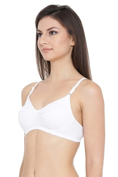 Buy Cotton Rich Front Open Plunge Neck T-shirt Bra In White - Women's Bra  Online India - BR0768P18 | Clovia