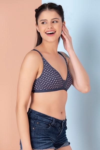 Non-Wired Non-Padded Everyday Bra In Yellow With Demi Cups - Cotton – bare  essentials